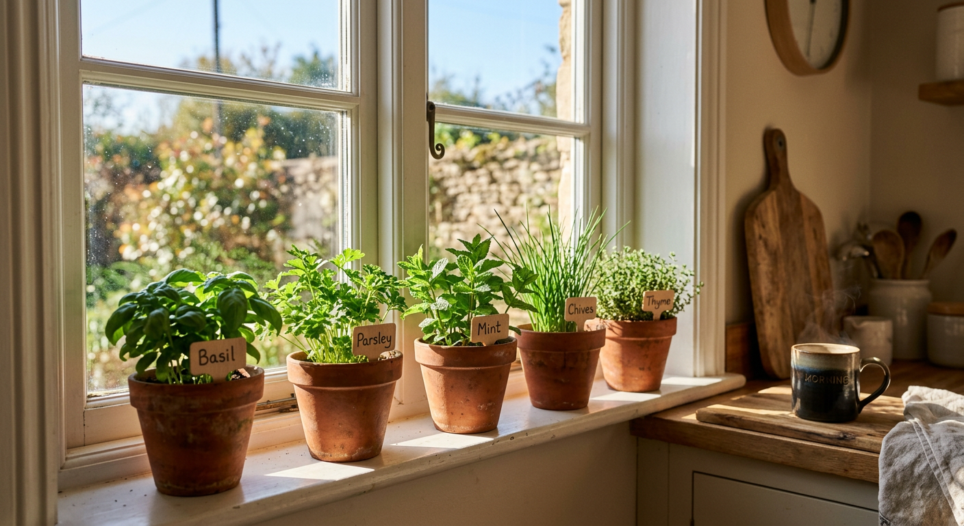 Growing a Kitchen Herb Garden on a Windowsill