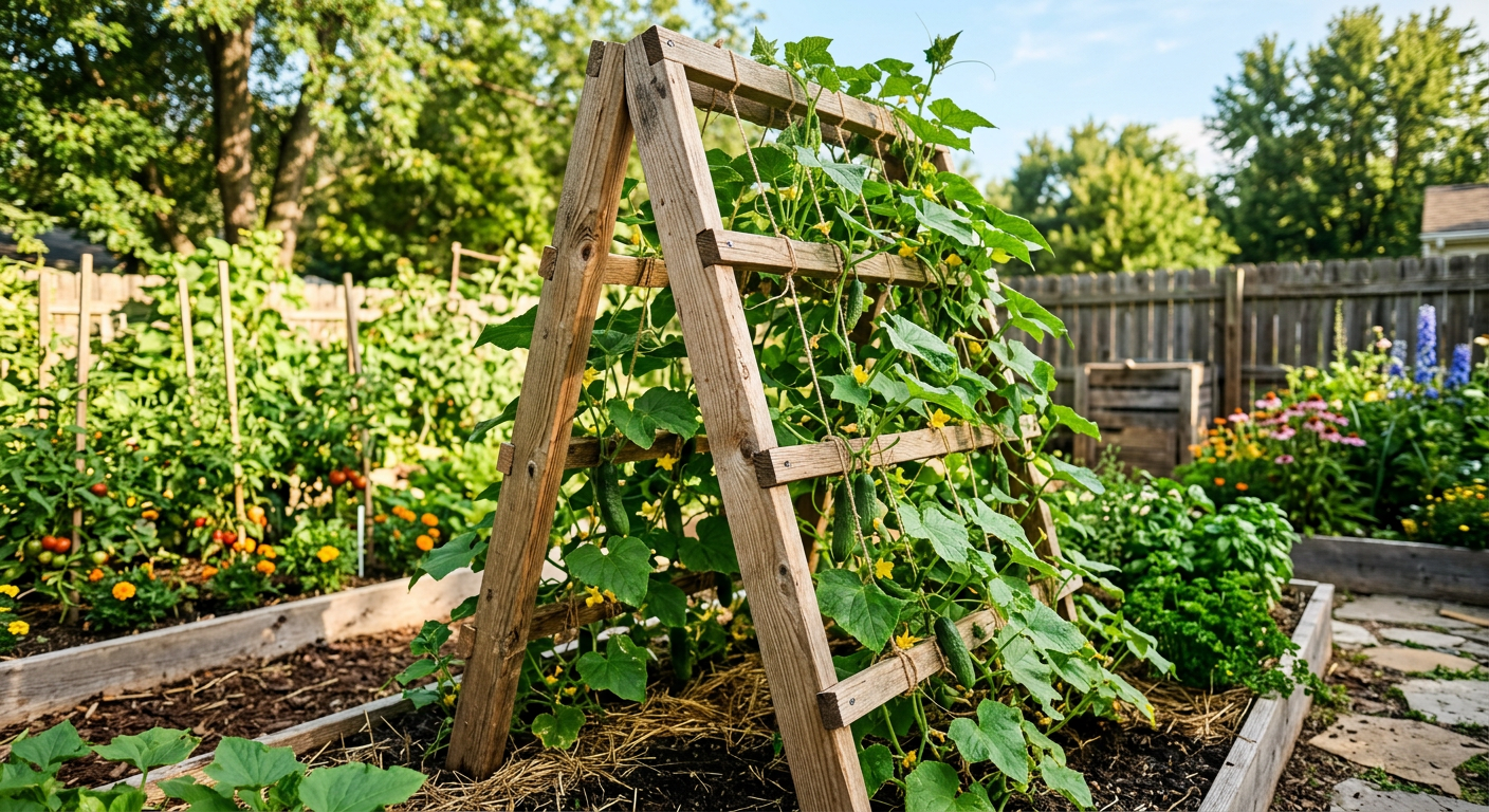 How to Build a Simple DIY Trellis for Climbing Plants